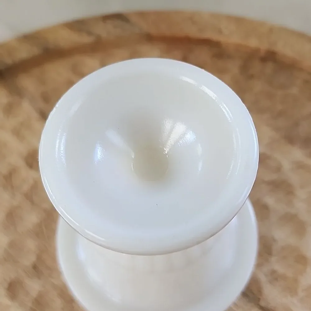 Vintage Milk Glass Akro Agate Mini Urn Shaped Custard Glass Coquette